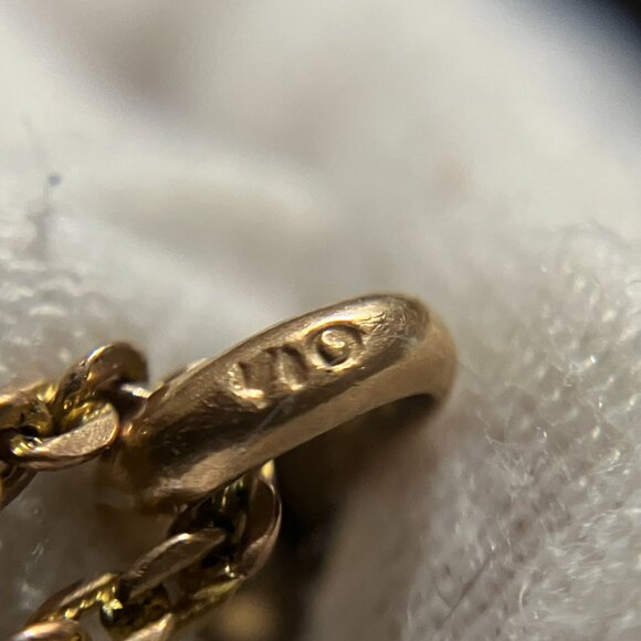 Antique 25" Victorian Opal Sliding Pendant on a Gold-Filled Guard Chain Necklace - Picture 13 of 15